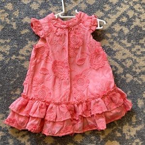 Janie and Jack pink embroidered dress